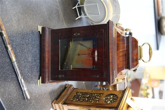 A George III mahogany hour repeating bracket clock, 21in.